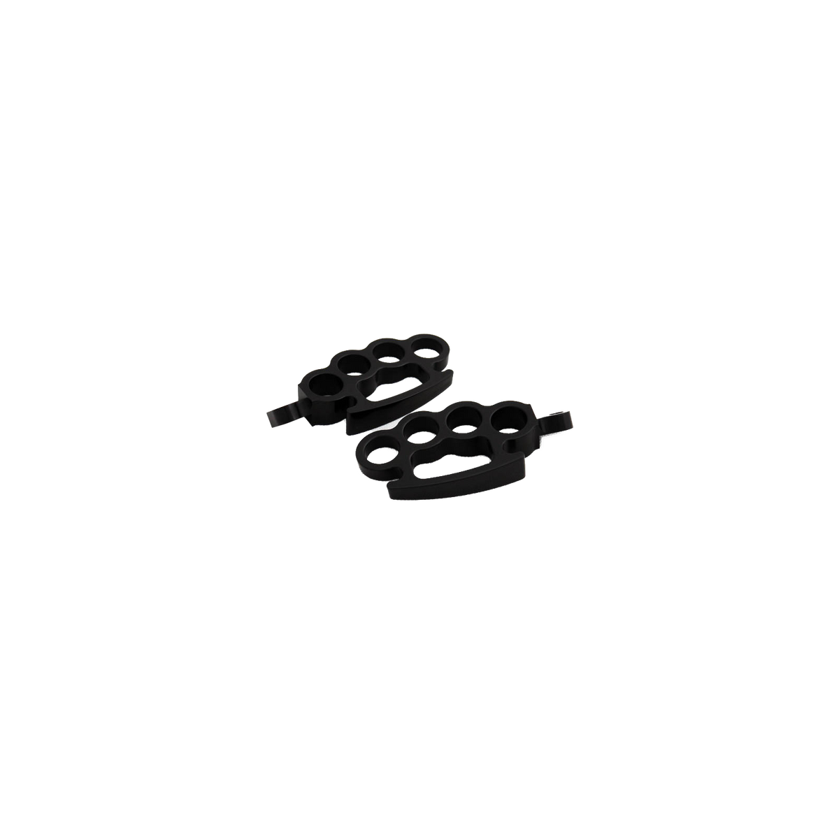 MotoTown Knuckle Male-Mount Aluminum Footpeg Pair - Black
