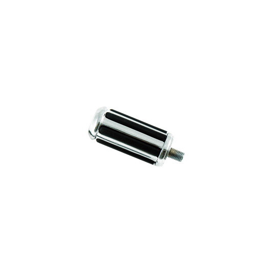 MotoTown Railer-Style Rubber Shifter Peg - Chrome / Black