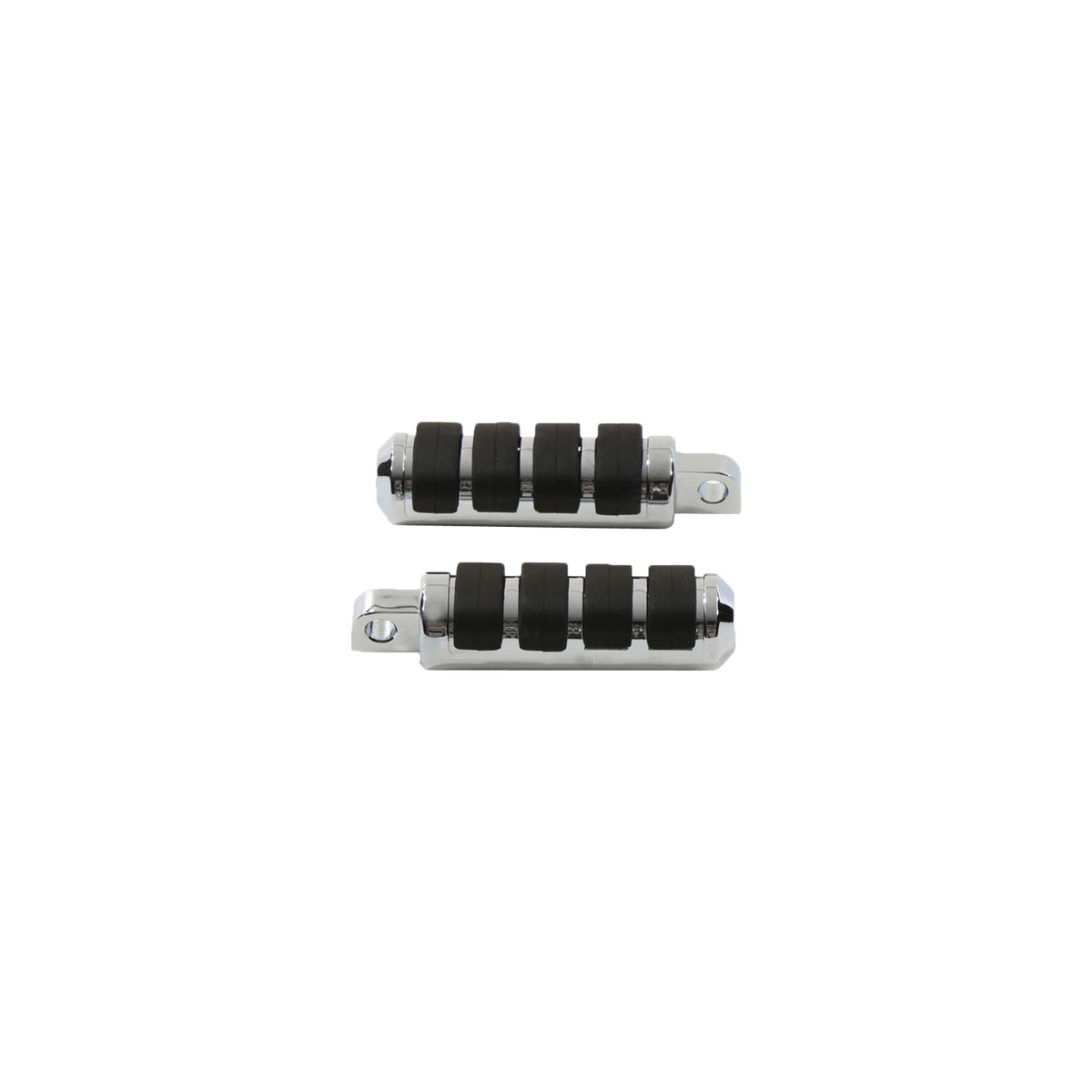 MotoTown Footpeg Pair, Iso Style, Male Mount, Small, Chrome