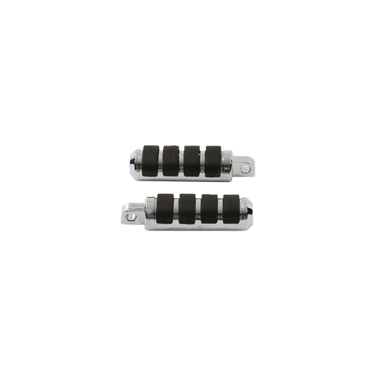 MotoTown Footpeg Pair, Iso Style, Male Mount, Small, Chrome