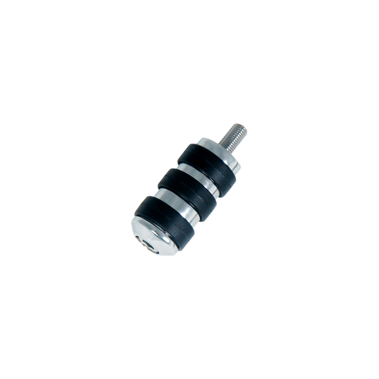 MotoTown Comfort 5/16-24 Shift / Brake Peg - Chrome / Black Rubber