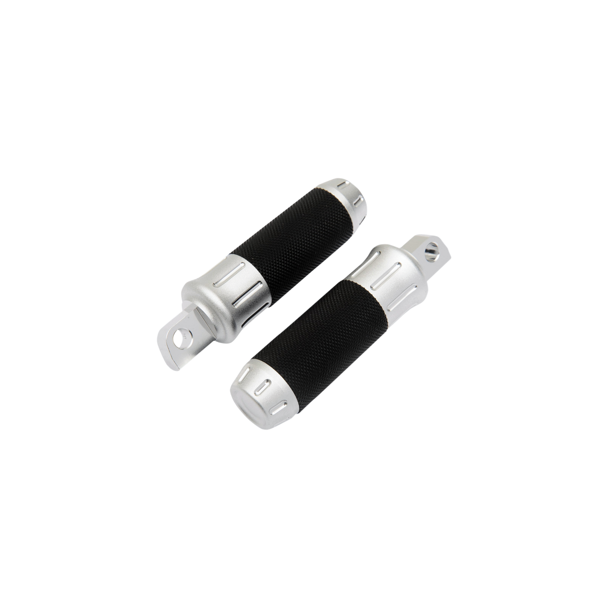 MotoTown Cobra Male-Mount Footpeg Pair - Shot-Peened Chrome