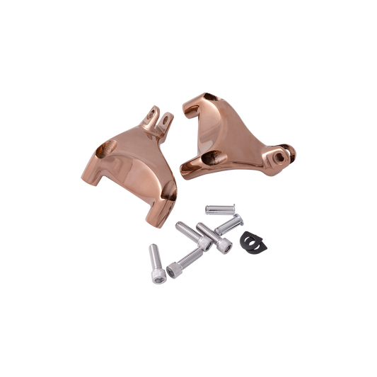 MotoTown Footpeg Bracket, Passenger, Gold for 2004-2013 XL