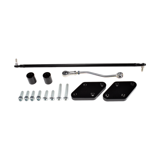 MotoTown 2 in. Reduced-Reach Forward Control Relocation Kit - Black for 2004-2022 Sportster XL with Forward Controls