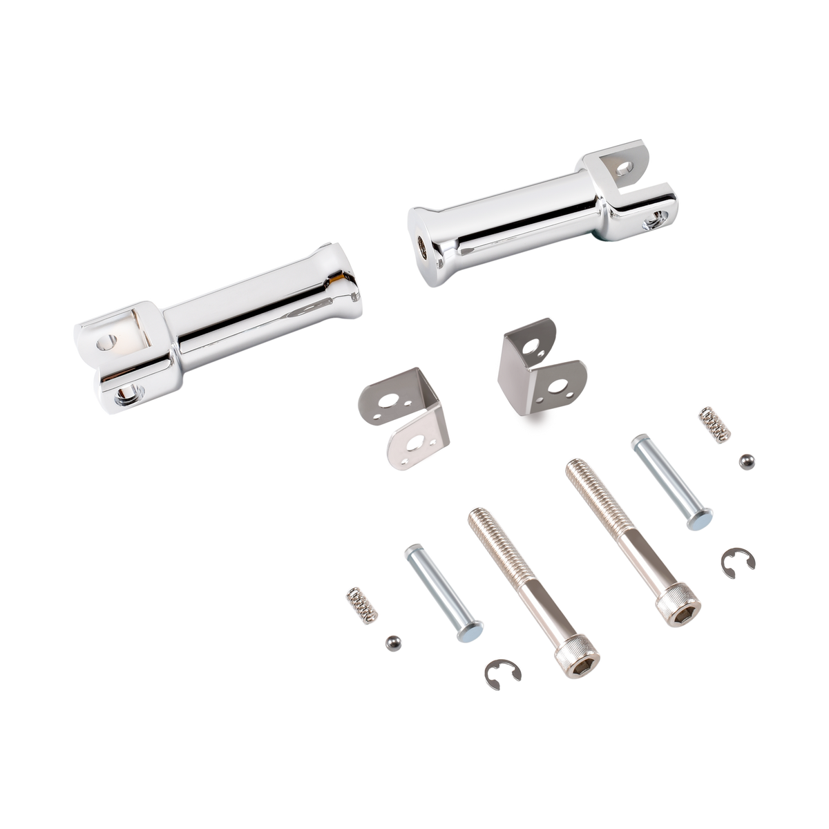 MotoTown Passenger Footpeg Support Kit - Chrome, OEM 50500771