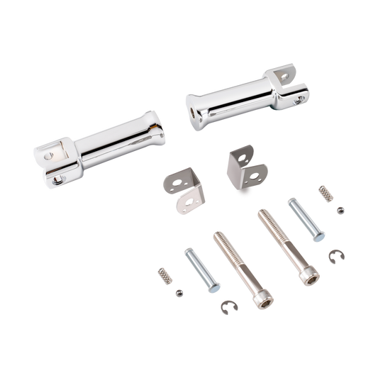 MotoTown Passenger Footpeg Support Kit - Chrome, OEM 50500771