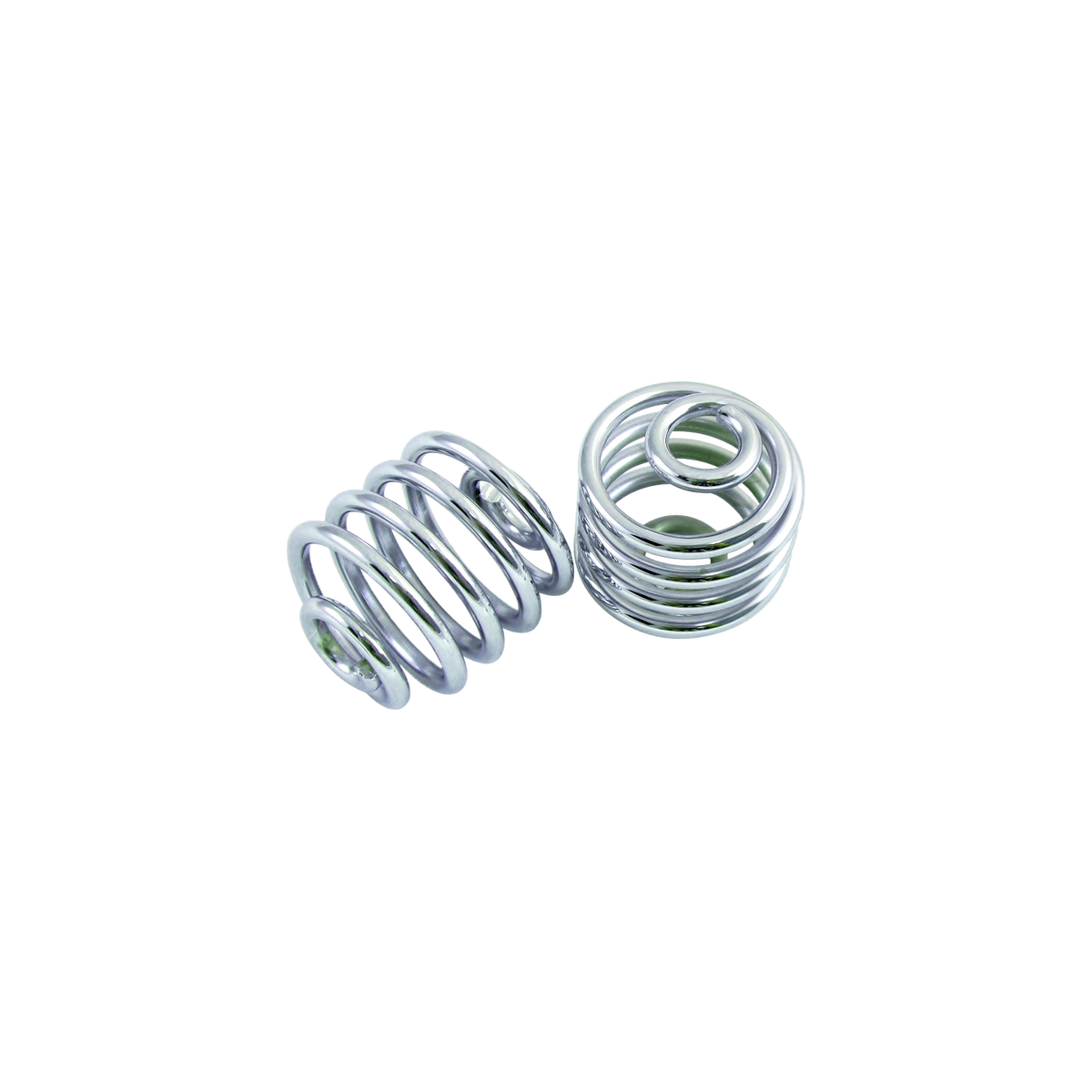 MotoTown 2 in. Cylindrical Steel Solo Seat Spring Pair - Chrome