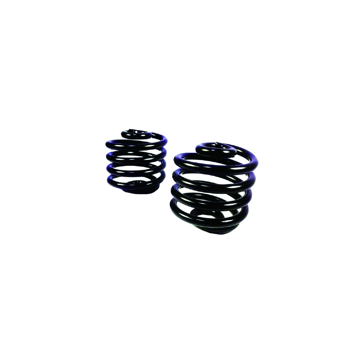 MotoTown Seat Spring Pair, Cylindrical, 2 in., Black