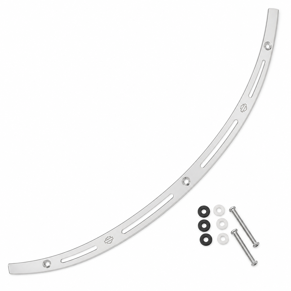 Harley-Davidson 61300275 Polished Stainless Steel Bar & Shield Windshield Trim