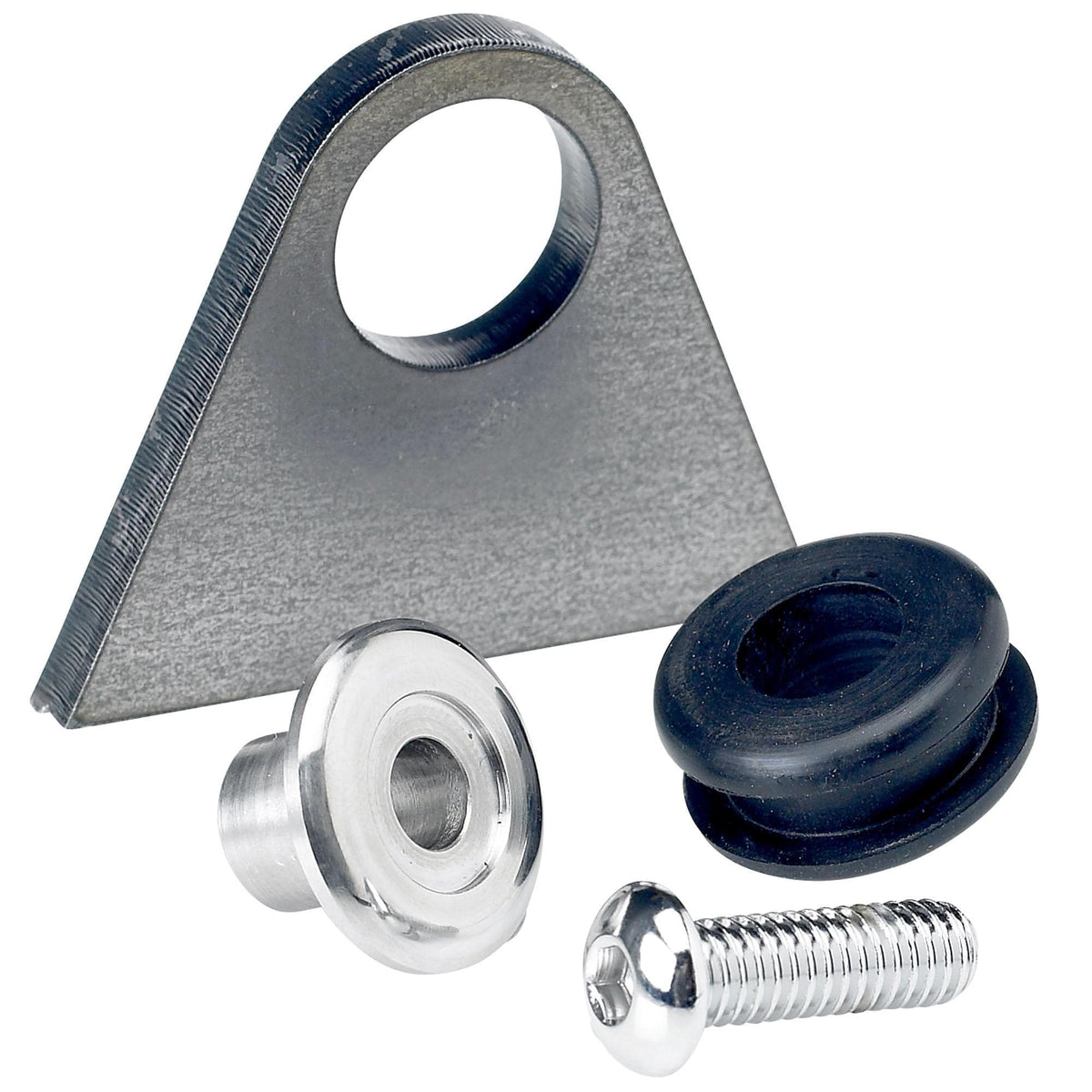 Lowbrow Customs Triangular Rubber Mounting Tab with Stainless Insert - 1/4 in. (0502-0470)