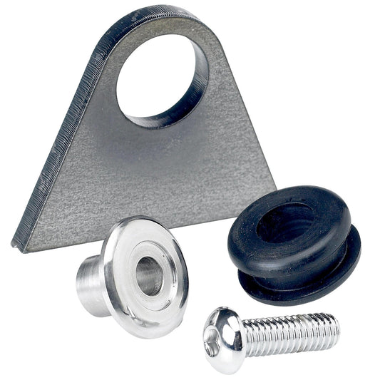 Lowbrow Customs Triangular Rubber Mounting Tab with Stainless Insert - 1/4 in. (0502-0470)