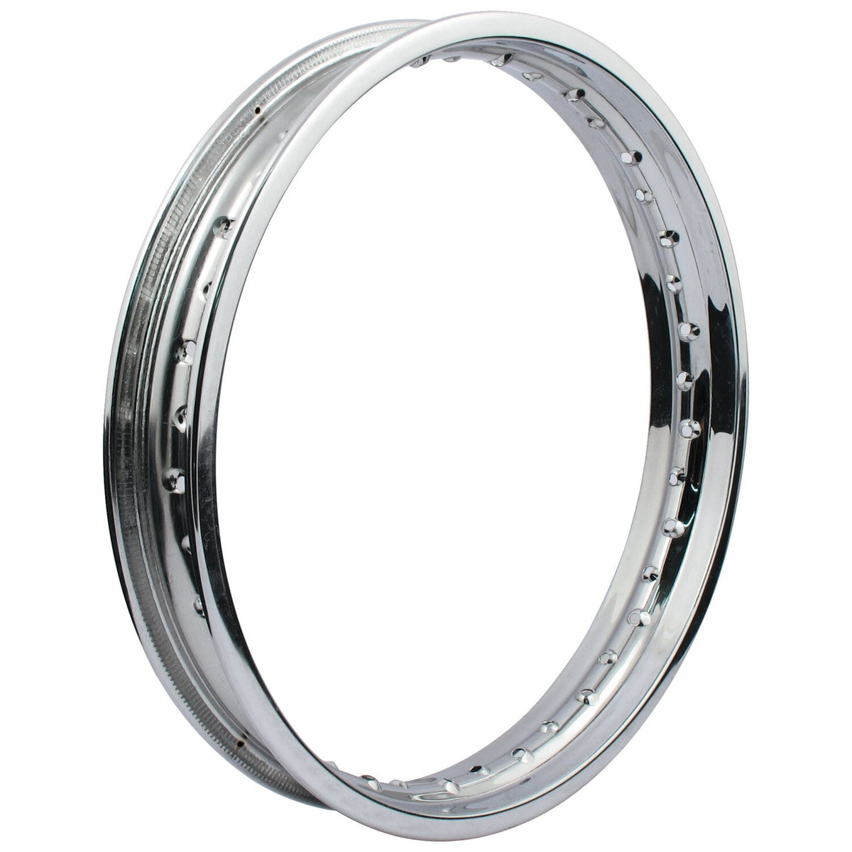 MotoTown chrome roller-edged 2.15 x 21-inch motorcycle rim