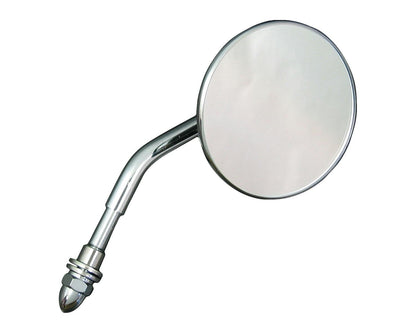 Neofactory 000002 chrome 3-inch short-stem round mirror without clamp, front glass view
