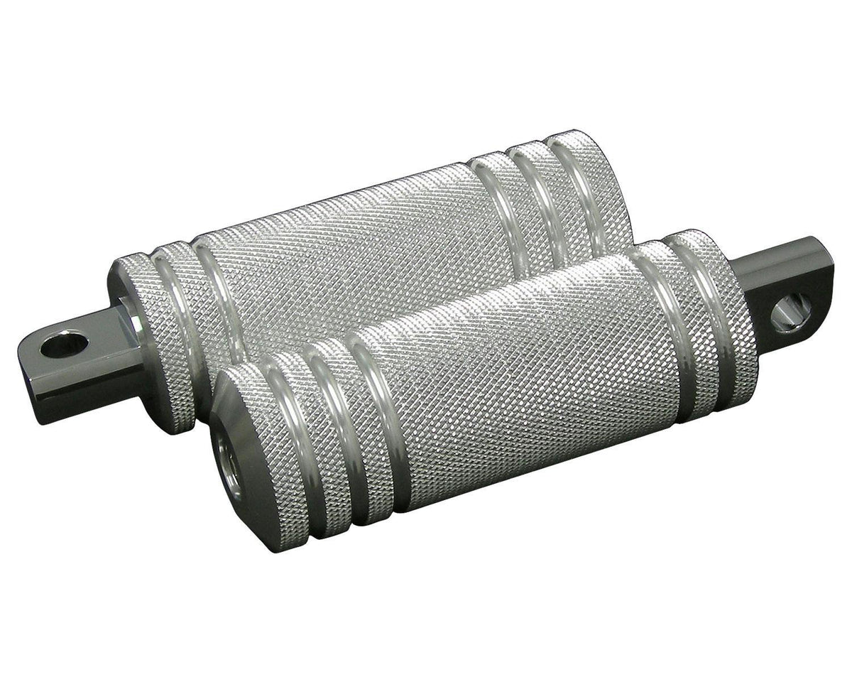 Neofactory 000019 5-Rib Large Footpeg Pair Silver
