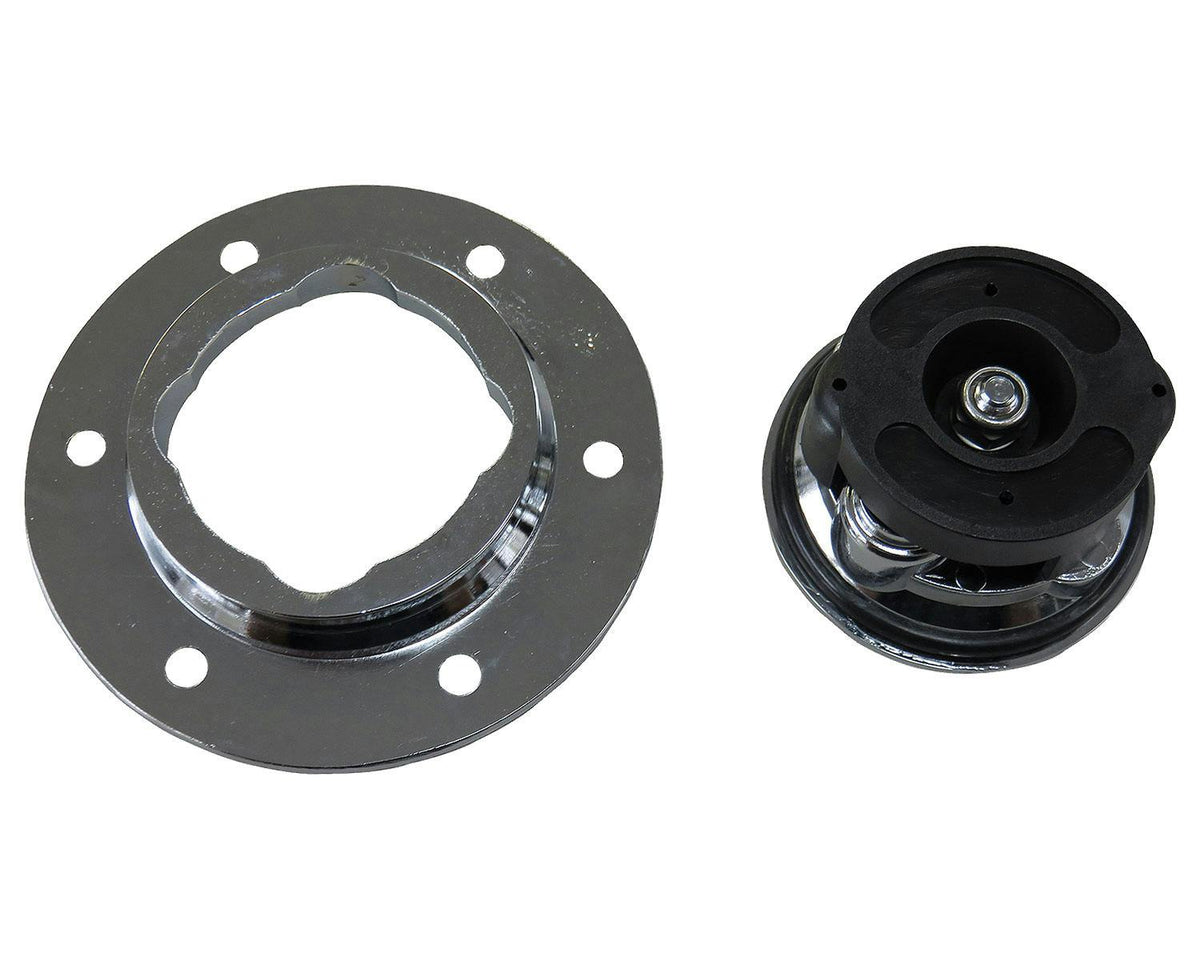 Neofactory 003340 locking aircraft-style gas cap underside and mounting base