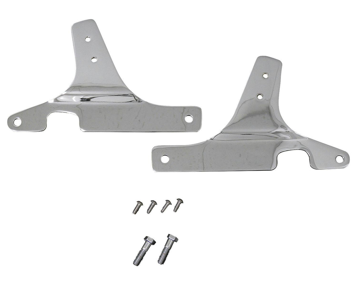 Neofactory chrome sissy bar side plates, 1984–1999 FX Softail / 1980–1986 FXWG, MPN 006007 / 左右側板一組