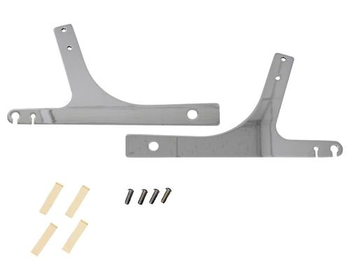 Neofactory 006009 chrome sissy bar side plates, left/right pair / 鍍鉻後靠背左右側板一組