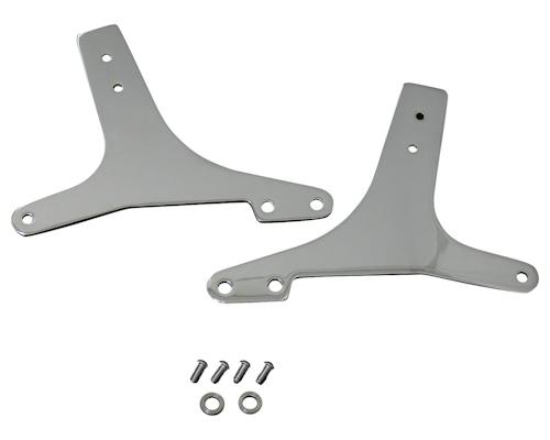 Neofactory 006013 chrome sissy bar side plates, left/right pair / 鍍鉻後靠背左右側板一組