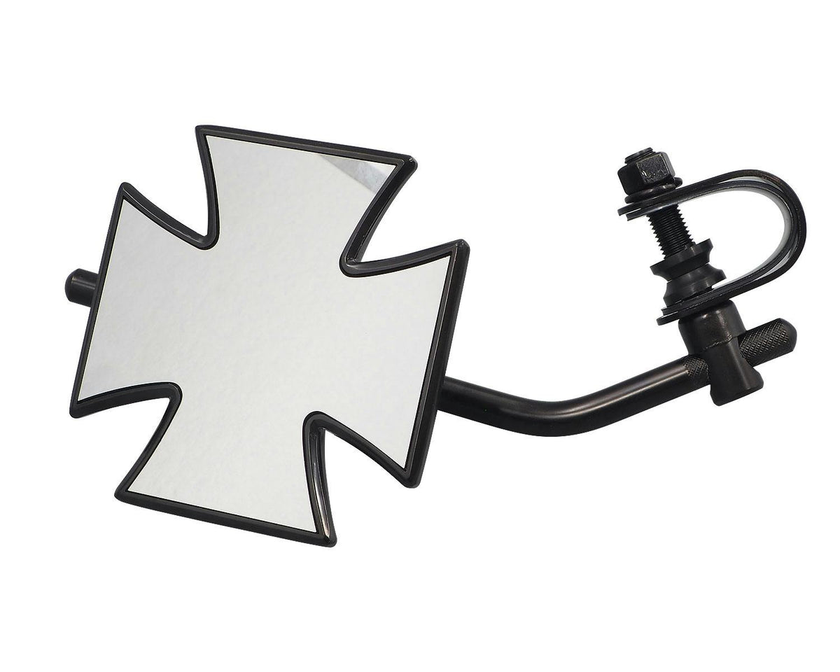 Neofactory 006276 glass cross mirror face and 1-inch handlebar clamp