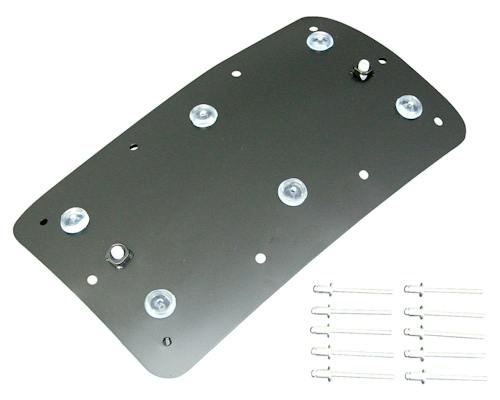 Neofactory 008237 黑色鋼製 230 × 130 mm 後座墊底板與十個鉚釘