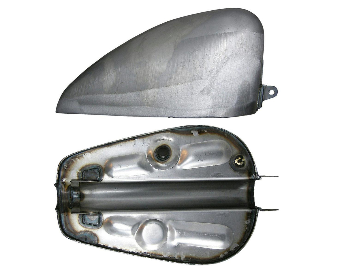 Neofactory 008501 unpainted 3.1 gal King fuel tank - side and underside views