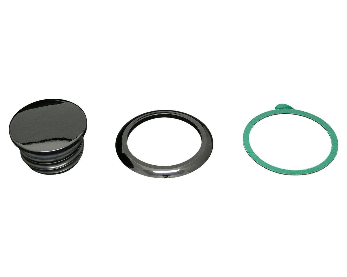 Neofactory 009286 black flush-mount gas cap kit with trim ring and tape