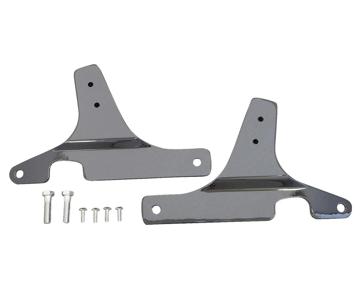 Neofactory 021465 black steel sissy bar side plates, left/right retail set / 黑色靠背桿側板左右一組