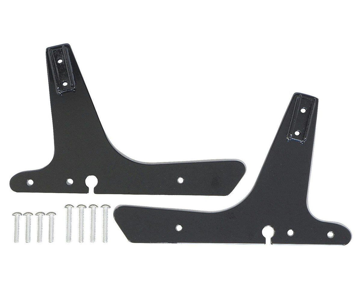 Neofactory 021600 black steel sissy bar side plates, left/right retail set / 黑色靠背桿側板左右一組