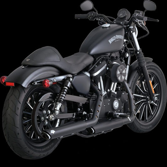 Vance & Hines Twin Slash PCX 黑色排氣管尾段｜2014–2022 Sportster 46361